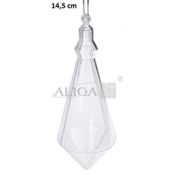 Kryształek szlifowany akrylowy 14,5cm / AKR-15 / sopelek diamencik / zawieszka akrylowa 14,5cm.